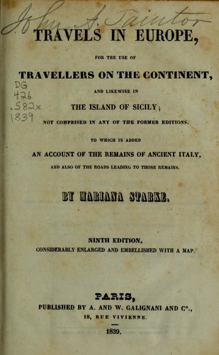Cover for Travels in Europe