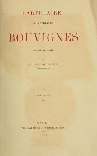 Cover for Cartulaire de la commune de Bouvignes