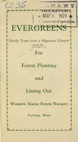 Cover for Evergreens