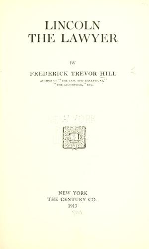 Cover for Lincoln, the lawyer