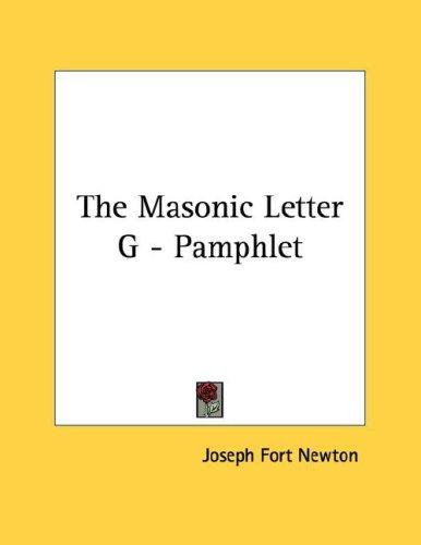 Cover for The Masonic Letter G - Pamphlet