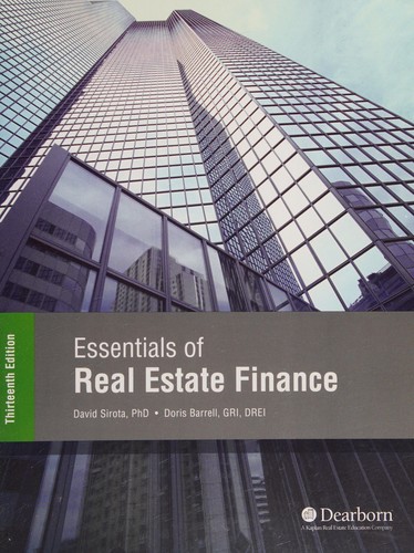 Cover for Essentials of real estate finance