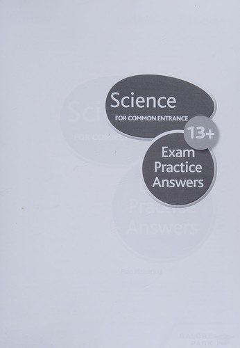 Cover for Science for Common Entrance 13+ Exam Practice Answers