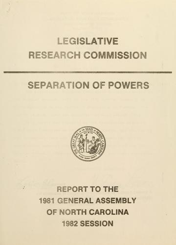 Cover for Separation of powers