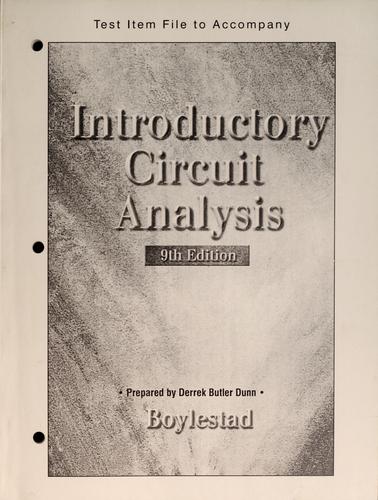 Cover for Experiments in circuit analysis to accompany Introductory circuit analysis