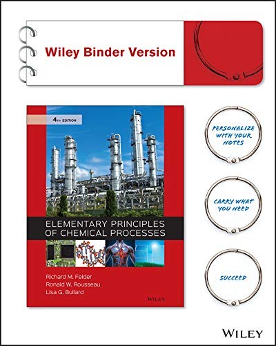 Cover for Elementary Principles of Chemical Processes, Binder Ready Version