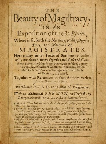 Cover for The beauty of magistracy
