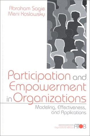 Cover for Participation and Empowerment in Organizations