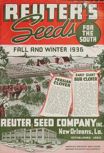 Cover for Reuter's seeds for the South