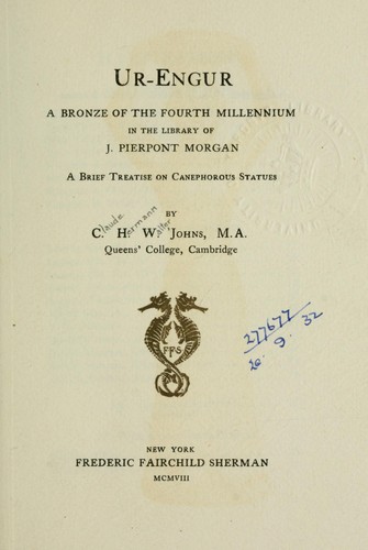 Cover for Ur-Engur, a bronze of the fourth millennium