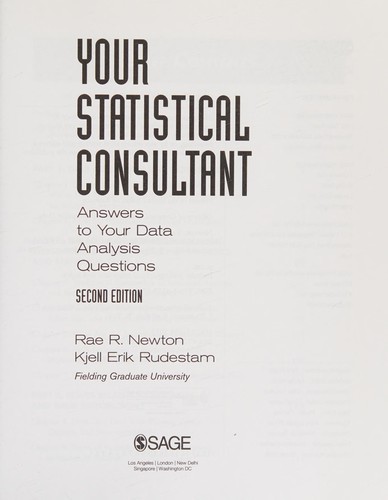 Cover for Your statistical consultant