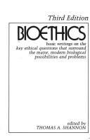 Cover for Bioethics