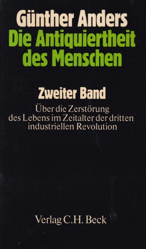 Cover for Die Antiquiertheit des Menschen. Zweiter Band