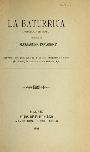 Cover for La baturrica