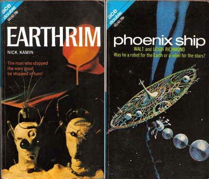 Cover for Earthrim / Phoenix Ship (Ace SF Double, 66160)
