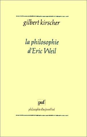 Cover for La philosophie d'Eric Weil