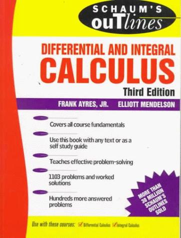 Cover for Schaum's outline of theory and problems of differential and integral calculus