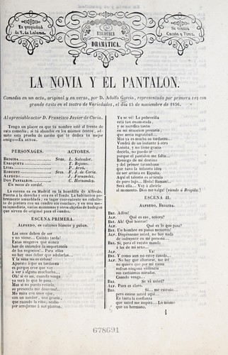 Cover for La novia y el pantalón