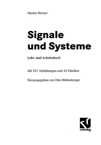 Cover for Signale und Systeme