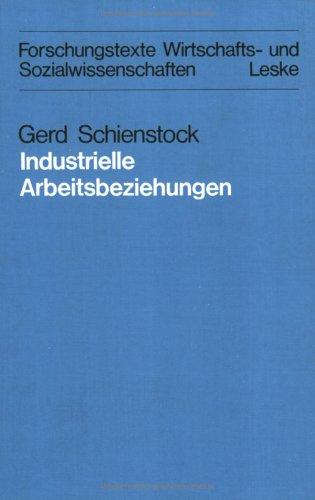 Cover for Industrielle Arbeitsbeziehungen
