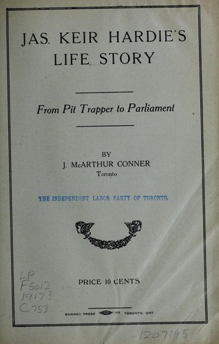 Cover for Jas. Keir Hardie's life story