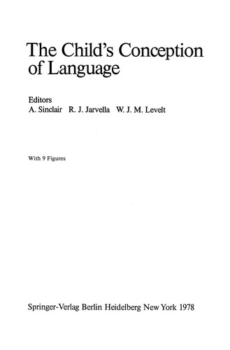Cover for The Child's Conception of Language