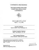 Cover for 1995 IEEE Power Industry Computer Applications Conference (Pica)