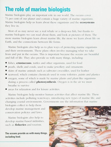 Cover for Marine biologists