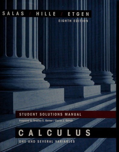 Cover for Student solutions manual to accompany Calculus