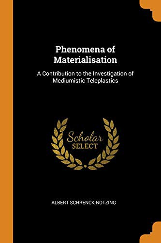 Cover for Phenomena of Materialisation