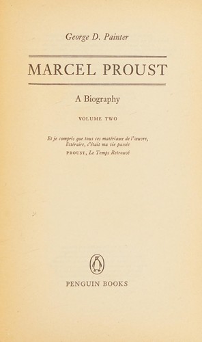 Cover for Marcel Proust