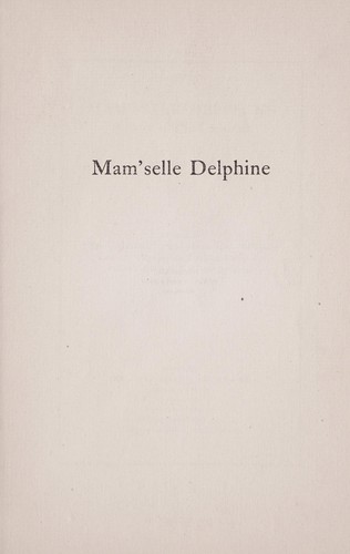 Cover for Mam'selle Delphine
