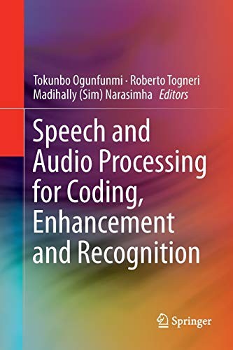 Cover for Speech and Audio Processing for Coding, Enhancement and Recognition
