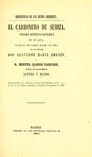 Cover for El carbonero de Subiza
