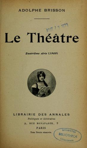 Cover for Le Théâtre
