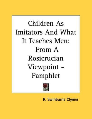 Cover for Children As Imitators And What It Teaches Men