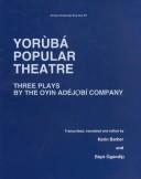Cover for Yorùbá popular theatre