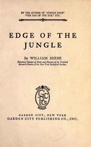 Cover for Edge of the jungle