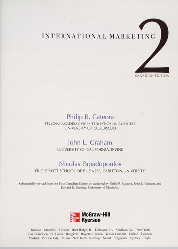 Cover for International marketing