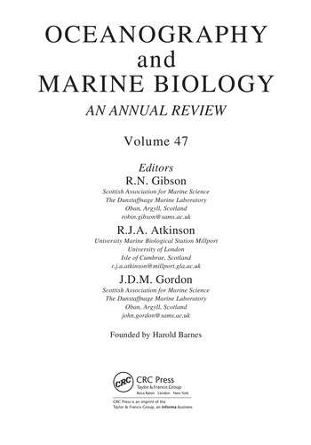 Cover for Oceanography and marine biology