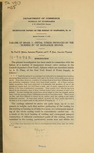Cover for Failure of brass.