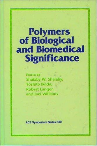 Cover for Polymers of biological and biomedical significance