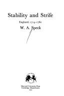 Cover for Stability and strife