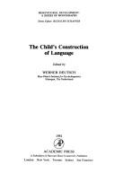 Cover for The Child's construction of language