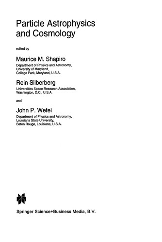 Cover for Particle Astrophysics and Cosmology