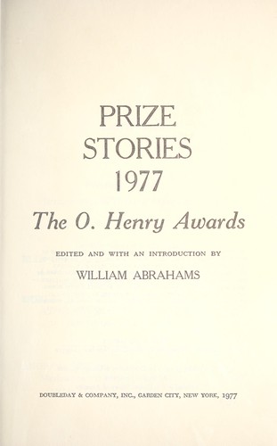 Cover for Prize Stories 1977