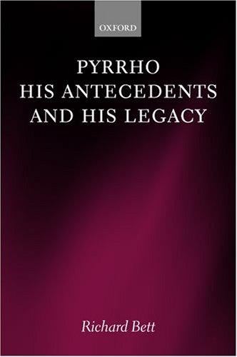 Cover for Pyrrho, His Antecedents, and His Legacy