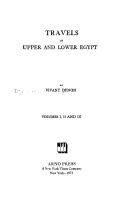 Cover for Travels in Upper and Lower Egypt.
