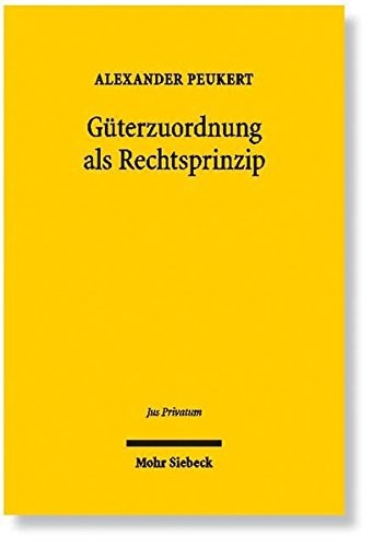 Cover for Guterzuordnung Als Rechtsprinzip (Jus Privatum) (German Edition)