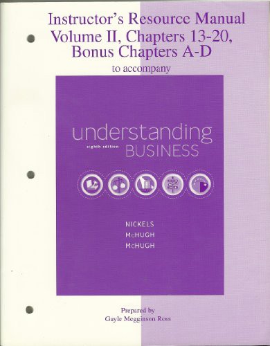 Cover for Instructors Resource Manual, Vol. 1